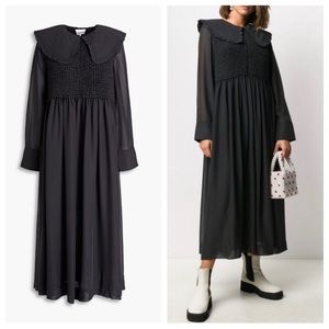 Ganni Black Midi Dress